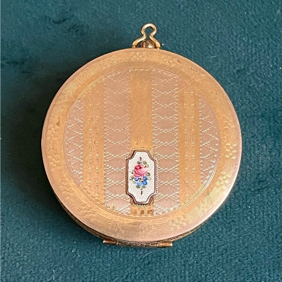 Vintage makeup & mirror compact. Art Deco design. - Picture 2 of 10